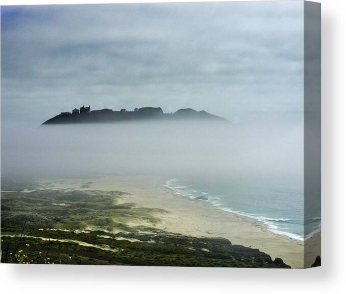 Big Sur Canvas Print featuring the photograph Island in the Clouds by Steve Ondrus