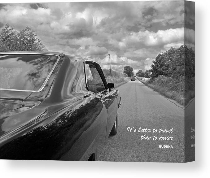 Cars Canvas Print featuring the photograph It's Better To Travel Than To Arrive by Gill Billington