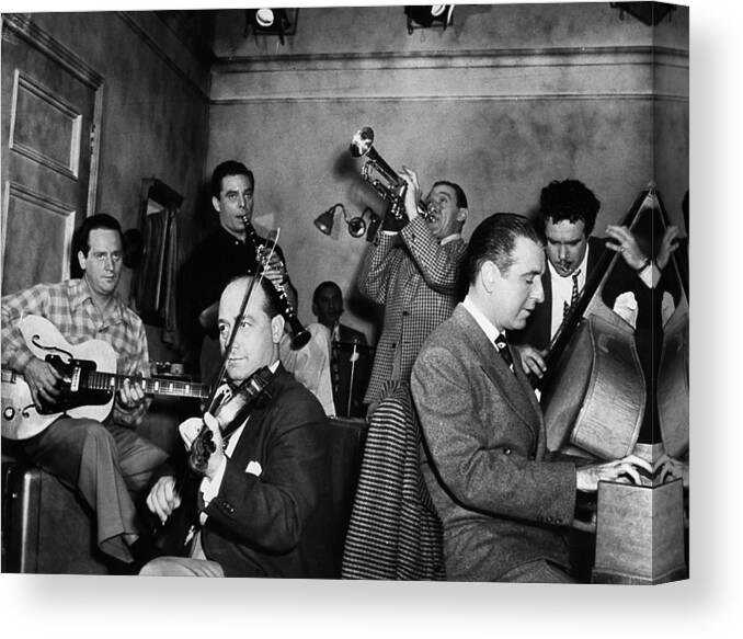 1947 Canvas Print featuring the photograph Jam Session, 1947 by Granger