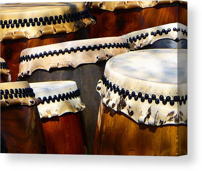 Drum Canvas Print featuring the photograph Japanese Drums by Susan Savad