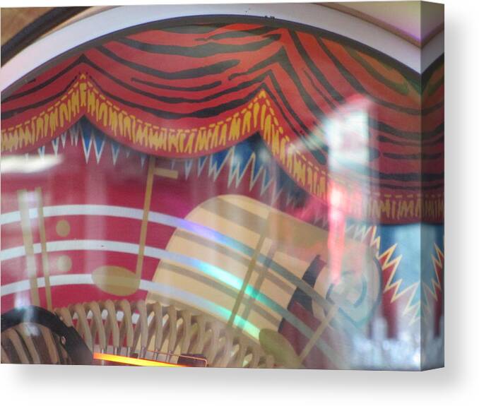 Juke Box Canvas Print featuring the photograph Juke Tunes by Randall Weidner