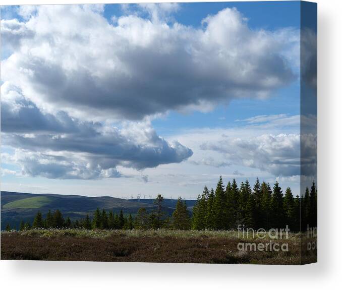 Clouds Canvas Print featuring the photograph June Sky - Strathspey by Phil Banks