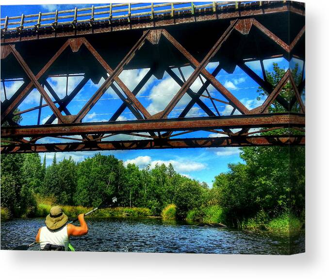 Kayaking Canvas Print featuring the photograph Kayaking The Brule River 9 by Brook Burling