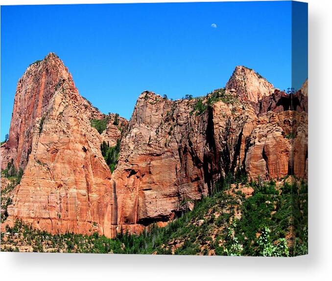 Kolob Canyon Canvas Print featuring the photograph Kolob Canyon 75 by Maria Huntley