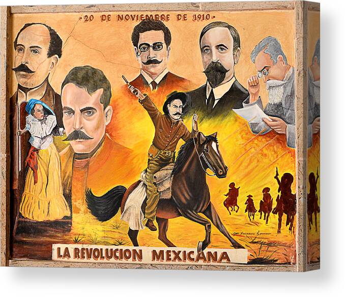 Mural Canvas Print featuring the photograph La Revolution Mexicana by Alexandra Till
