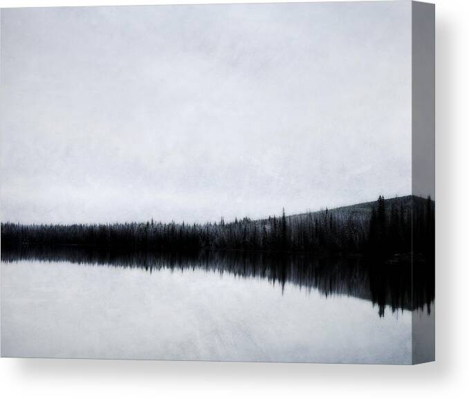 Winter Canvas Print featuring the photograph Lac Le Jeune by Theresa Tahara