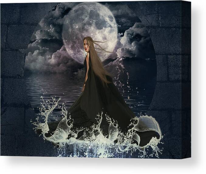 Gothic Canvas Print featuring the photograph Lady Of The Sea by Ester McGuire