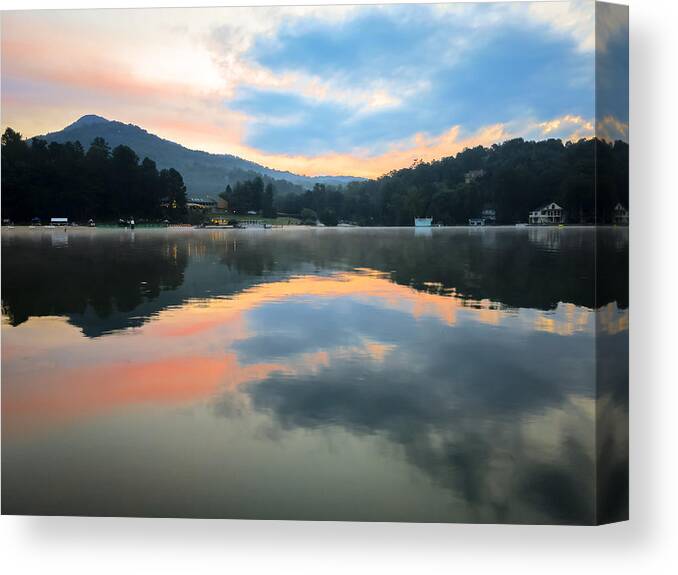 Lake Canvas Print featuring the photograph Lake Lure Sunrise by Serge Skiba