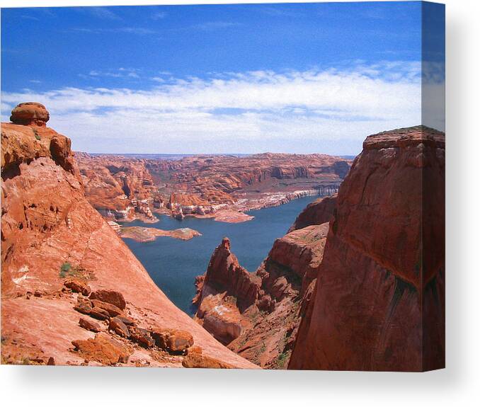 Lake Powell Canvas Print featuring the photograph Lake Powell Utah by Dean Ginther