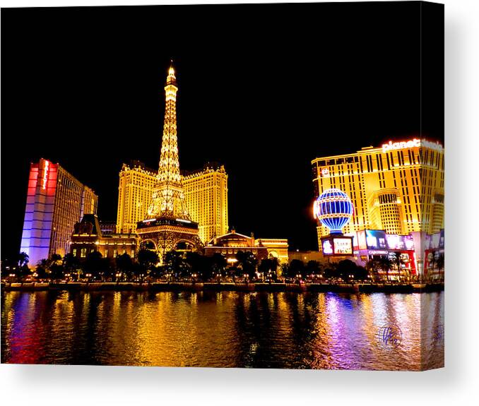Paris Las Vegas Hotel And Casino Canvas Print featuring the photograph Las Vegas 012 by Lance Vaughn