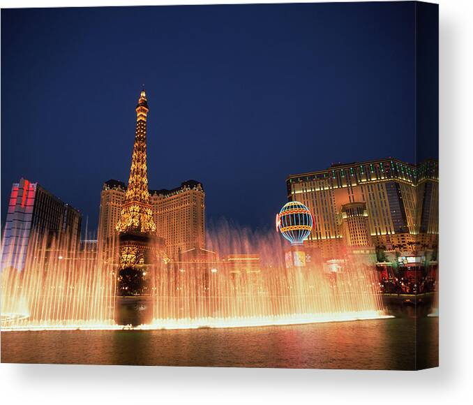 Las Vegas Canvas Print featuring the photograph Las Vegas Casino by Tony Craddock/science Photo Library