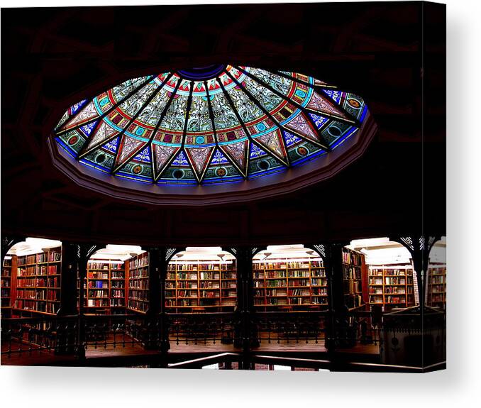 Lehigh University Canvas Print featuring the photograph Lehigh University Bethlehem Linderman Library by Jacqueline M Lewis