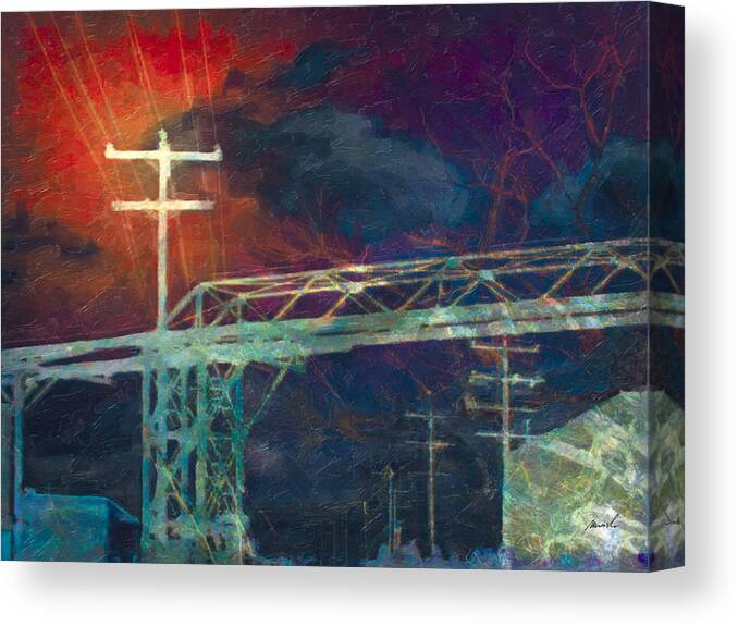 Grunge Canvas Print featuring the photograph Less Travelled 15 by The Art of Marsha Charlebois