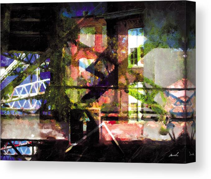 Grunge Canvas Print featuring the photograph Less Travelled 18 by The Art of Marsha Charlebois