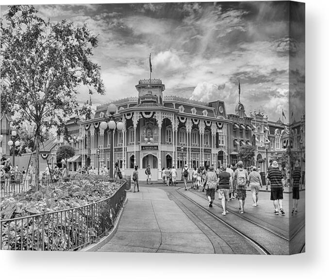Disney Canvas Print featuring the photograph Life on Main Street by Howard Salmon