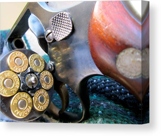 Pistol Canvas Print featuring the photograph Loaded Up by Alan Metzger