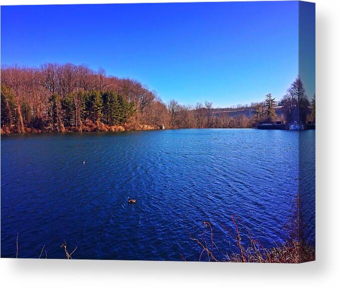 Water Canvas Print featuring the photograph Loch Raven by Chris Montcalmo