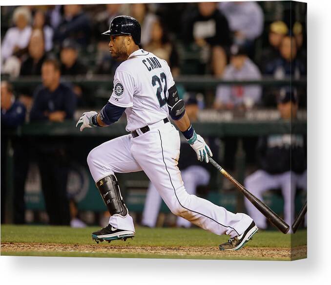 Ninth Inning Canvas Print featuring the photograph Los Angeles Angels Of Anaheim V Seattle by Otto Greule Jr