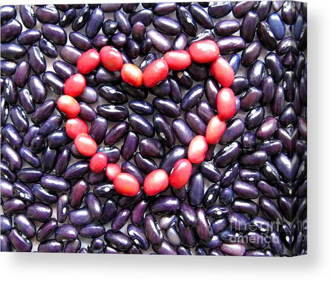 Heart Canvas Print featuring the photograph Love Beans #01 by Ausra Huntington nee Paulauskaite