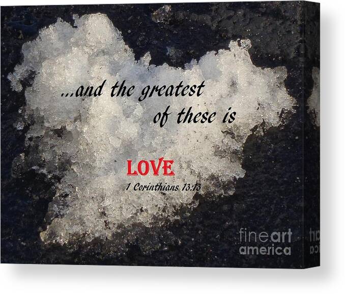 Heart Canvas Print featuring the photograph Love is Great by Christina Verdgeline