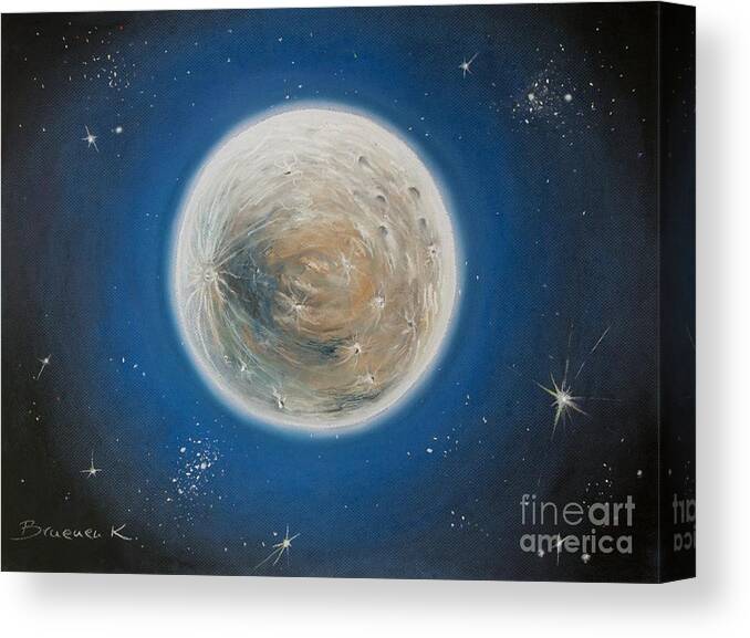 La Luna Canvas Print featuring the pastel Luna by Katharina Bruenen