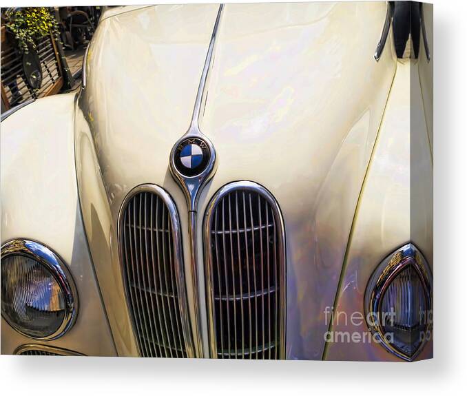 Krakow Canvas Print featuring the photograph Magnificent old BMW by Brenda Kean