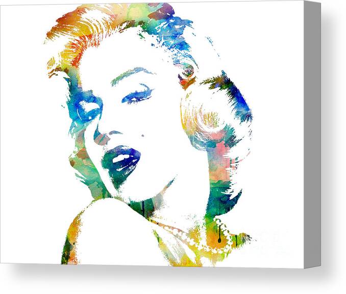 Marilyn Monroe Canvas Print featuring the painting Marilyn Monroe by Mike Maher