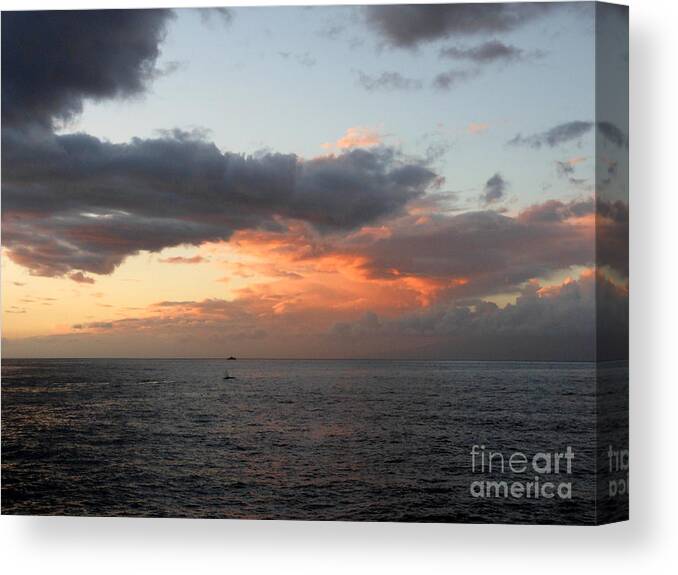 Sunset Canvas Print featuring the photograph Maui Sunset by Fred Wilson