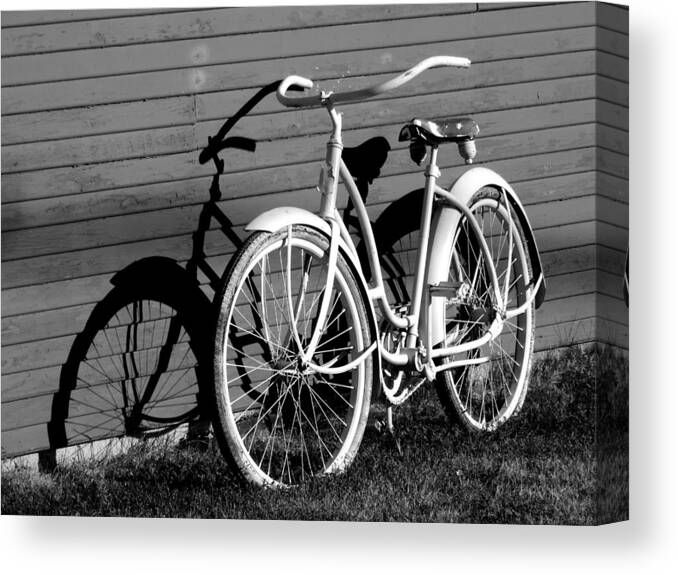 Black And White Canvas Print featuring the photograph Me and My Shadow B W by David T Wilkinson