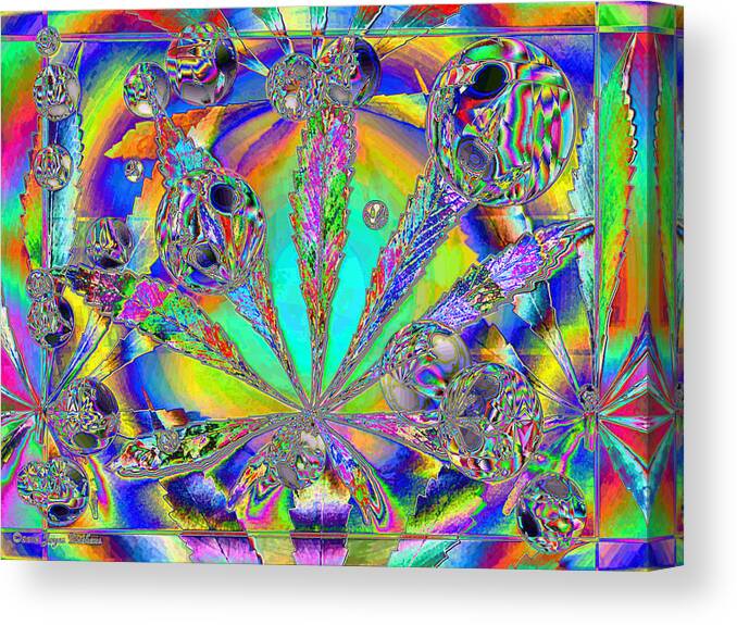 Marijuana Canvas Print featuring the digital art Medicinal One by Joyce Dickens