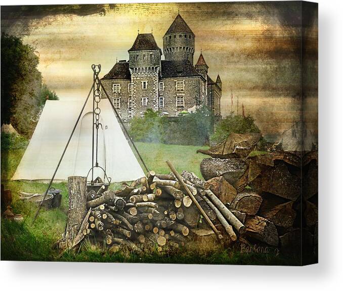 Castle Canvas Print featuring the photograph Medieval Castle of Montrottier - France by Barbara Orenya