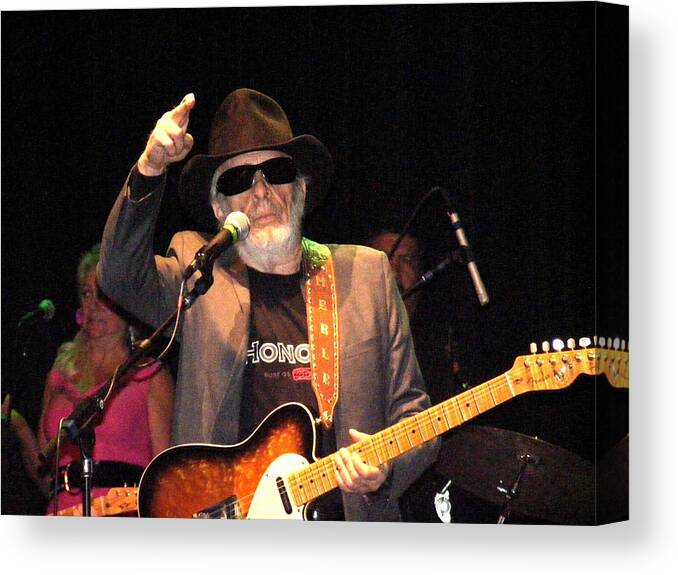 Merle Haggard Canvas Print featuring the photograph Merle Haggard in Concert by Kelly Mac Neill