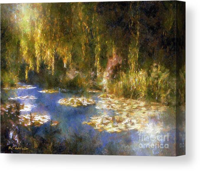 Garden Canvas Print featuring the painting Monet after Midnight by RC DeWinter