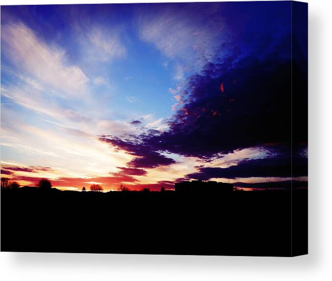 Sky Canvas Print featuring the photograph Moody Painting by Zinvolle Art