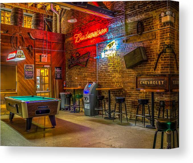 Alcohol Canvas Print featuring the photograph Moosehead Saloon by Rob Sellers