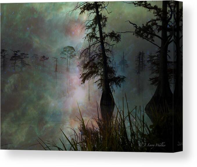 J Larry Walker Canvas Print featuring the digital art Morning Solitude by J Larry Walker