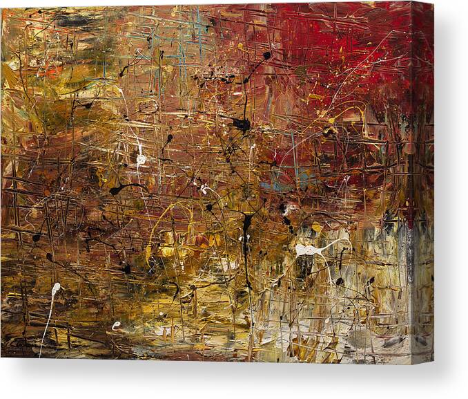 Abstract Art Canvas Print featuring the painting Mother Lode by Carmen Guedez