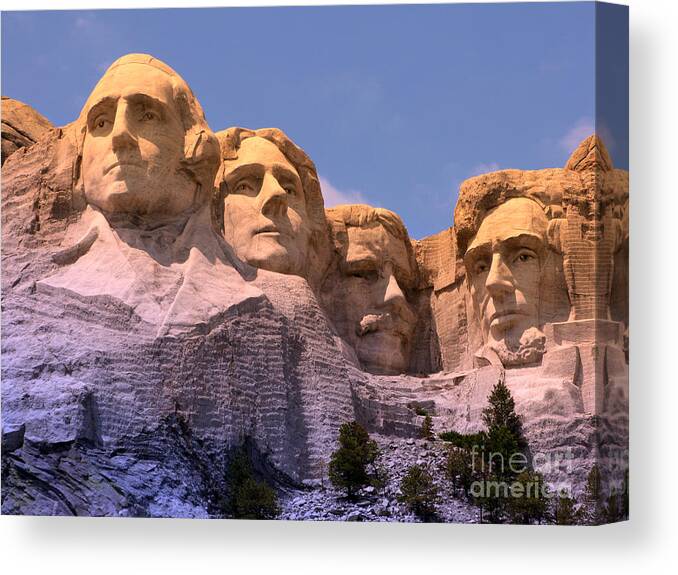 Mount Rushmore Canvas Print featuring the photograph Mount Rushmore by Olivier Le Queinec