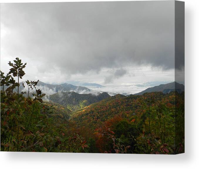 Smoky Mountains Canvas Print featuring the photograph Mountain Sea by Deborah Ferree