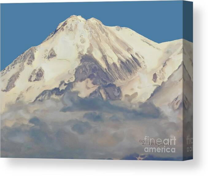Mt. Shasta Summit Canvas Print featuring the photograph Mt. Shasta Summit by Two Hivelys