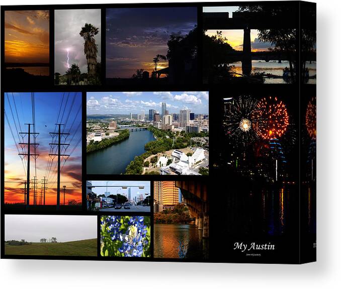 Austin Texas Canvas Print featuring the photograph My Austin by James Granberry