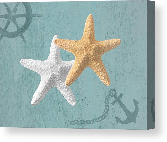 Sea Star Canvas Print featuring the photograph Nautical Stars by Gill Billington