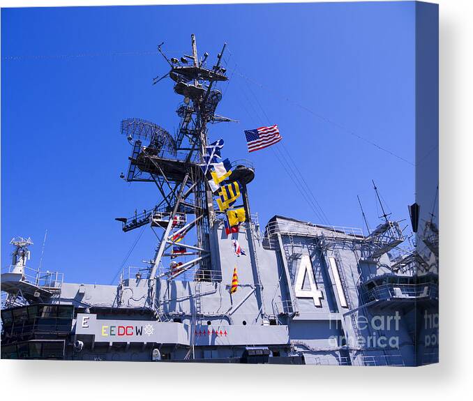 Ships Canvas Print featuring the photograph Naval Museum by Brenda Kean