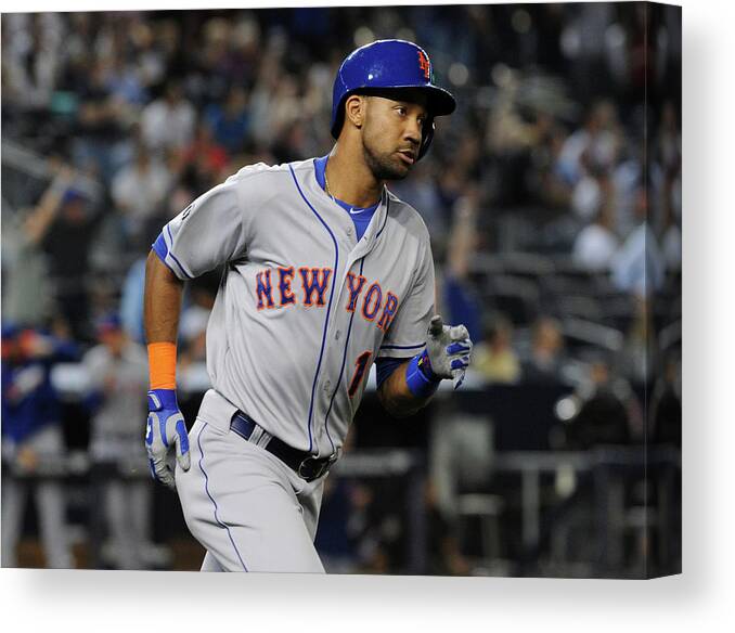 American League Baseball Canvas Print featuring the photograph New York Mets V New York Yankees by Christopher Pasatieri