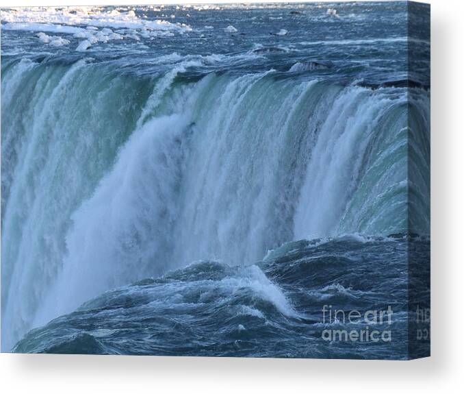 Niagara Falls Canvas Print featuring the photograph Niagara - The power of the Falls by Phil Banks