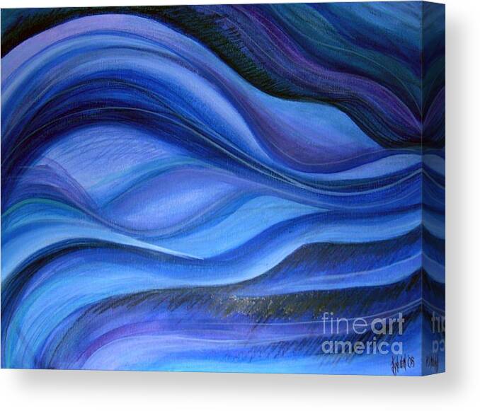 Northern Lights Canvas Print featuring the painting Northern Lights by Lynellen Nielsen