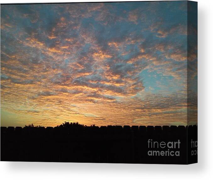 Photograph Canvas Print featuring the photograph October sunrise by Susan Williams