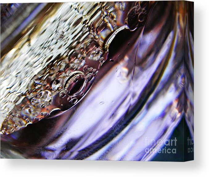 Abstract Canvas Print featuring the photograph Oil and Water 29 by Sarah Loft