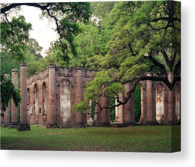Nature Canvas Print featuring the photograph Old Sheldon Church by Harold Rau