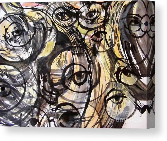 Abstract Painting Canvas Print featuring the painting Optometry by Nancy Kane Chapman